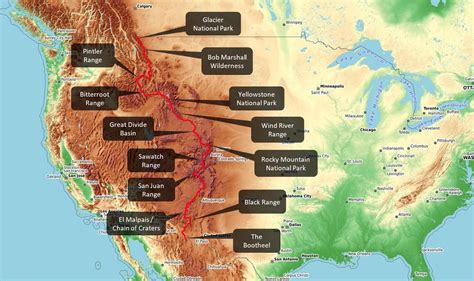 CDT Route breakdown, southbound | Viajar a pie