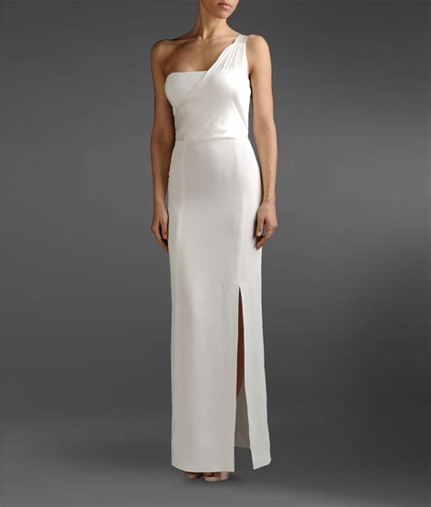 Emporio armani Long Dress in White | Lyst