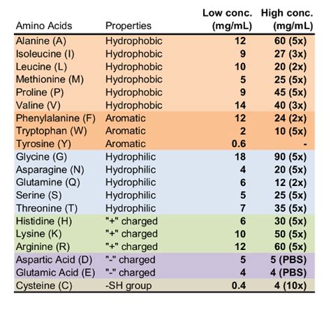 Hydrophilic and hydrophobic amino acids - pohreno