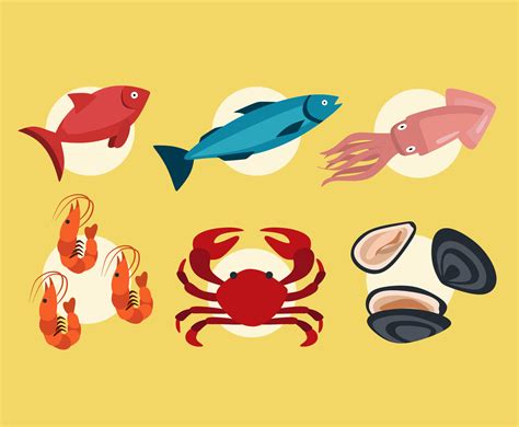 Seafood Vector at Vectorified.com | Collection of Seafood Vector free ...