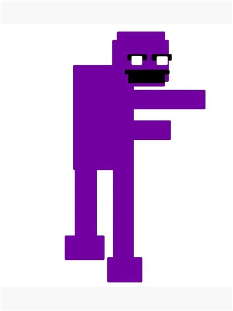 FNAF Purple Guy 8-bit Premium Matte Vertical Poster Designed & Sold By Rennisha Spikner