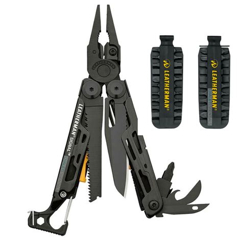 New Leatherman SIGNAL BLACK Stainless Steel Multi-Tool & Nylon Sheath ...