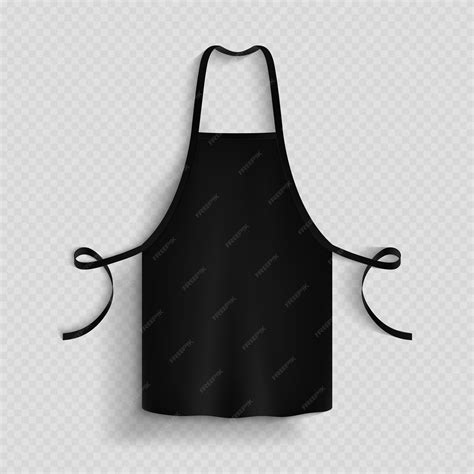 Premium Vector | Black kitchen apron. chef uniform for cooking vector ...