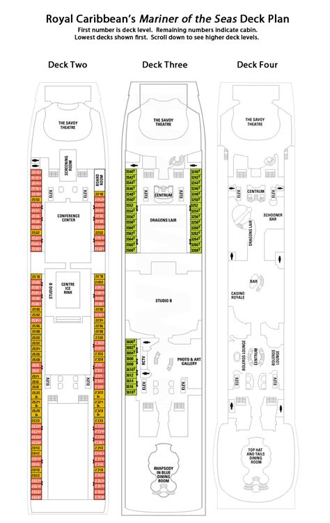 Mariner of the Seas Deck Plan - Fun & Fitness Travel Club