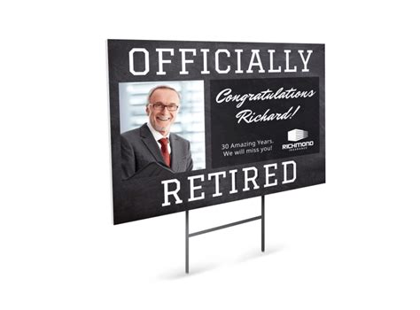 Retirement Party Yard Sign Template | MyCreativeShop