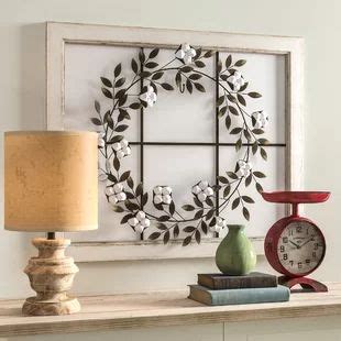 Three Posts™ Floral Wreath Wood Framed Wall Décor | Wayfair | Frame wall decor, Frame decor ...