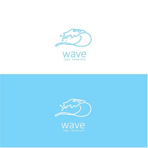 Wave beach vector illustration design logo 20618189 Vector Art at Vecteezy