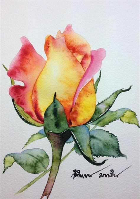 40 Very Easy Watercolor Painting Ideas For Beginners | Watercolor paintings, Watercolor flowers ...