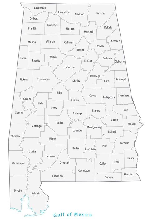 Alabama County Map - GIS Geography