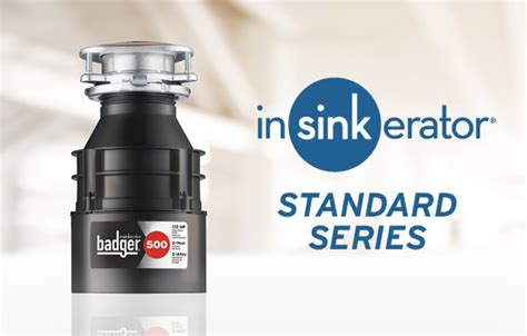 InSinkErator Badger 500 1/2 HP Continuous Feed Garbage Disposal with Power Cord-Badger 500 W/C ...