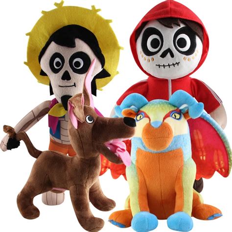 Newest Cartoon Movie Coco Plush Toy 25 30cm Miguel Hector Dante Dog Stuffed Dolls Fly Dragon ...