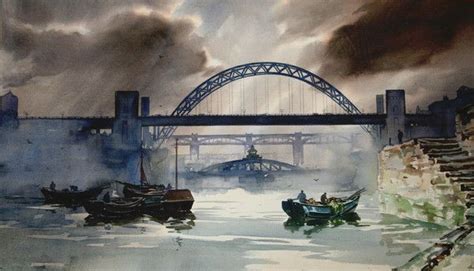 Newcastle Bridges | Newcastle, Newcastle upon tyne, Watercolor canvas