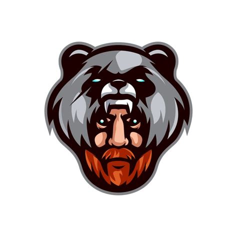 Premium Vector | Bear hunter logo template