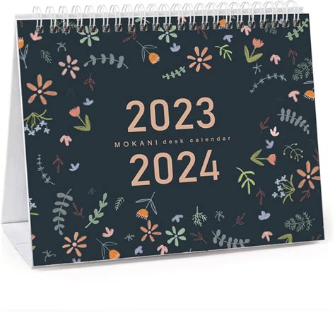 Buy Bureaukalender 2023-2024, maandelijkse bureaubladkalender, staande ...