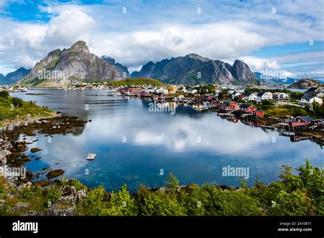 Reine,Norwegian fishing village at the Lofoten Islands in Norway Stock ...