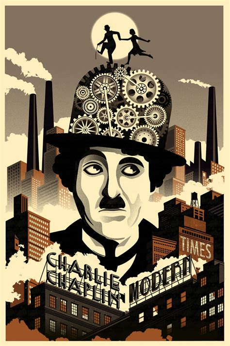 CHARLIE CHAPLIN - MODERN TIMES POSTER - Telegramme