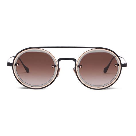 Giorgio Armani - Round Frame Sunglasses - Brown - Sunglasses - Giorgio Armani Eyewear - Avvenice