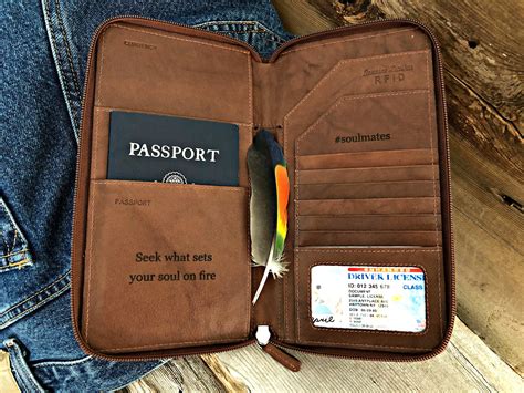 document wallets, Personalized passport wallet men, leather travel ...