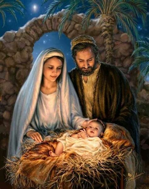 Christmas Nativity Scene Painting at PaintingValley.com | Explore ...