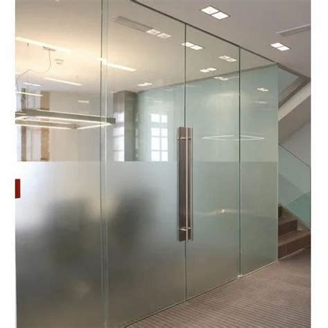 Swing Plain Frameless Glass Door, For Office at Rs 750/square feet in ...