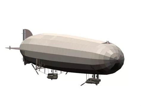 German Zeppelin Rigid Airship Free 3d Model - .Max - Open3dModel