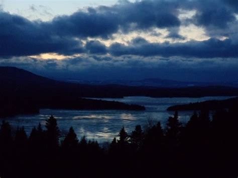 Moosehead Lake Sunset from the Lodge | Sunset, Lake sunset, Winter sunset