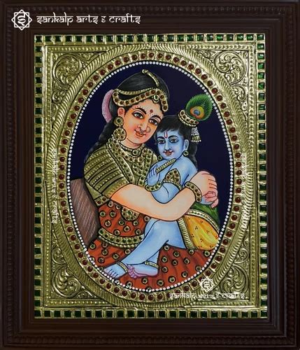 Yashoda Krishna Tanjore Painting at Rs 9000.00 | वॉल डेकल - Meenakshi ...