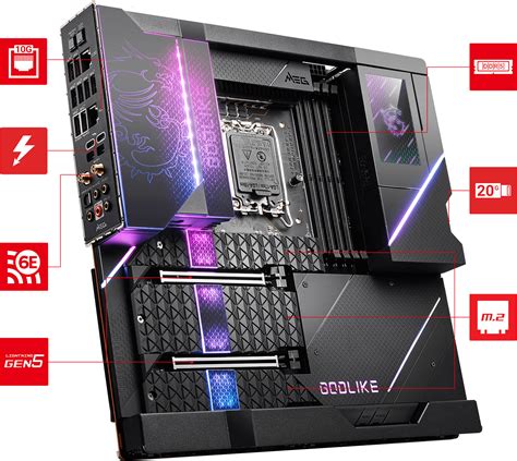 MSI MEG Z690 GODLIKE Motherboard E-ATX - Intel 12th Gen Processors - 20+2 Phase, DDR5, PCIe 5.0