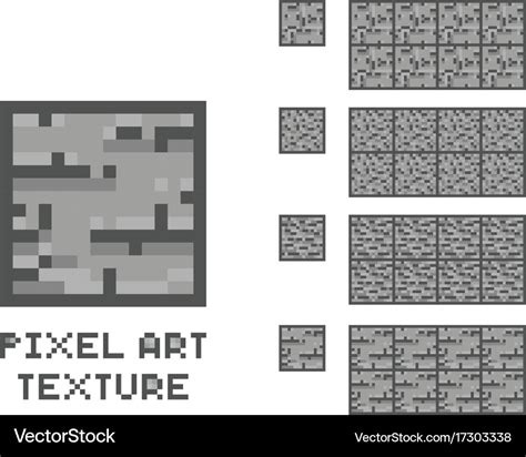 Pixel art stone texture stone wall pattern Vector Image