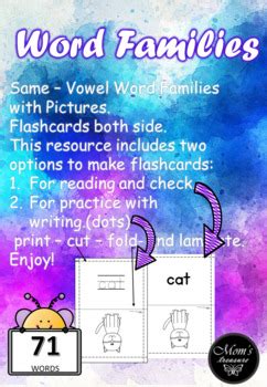 word Families - Flashcards by Mom's Treasure | Teachers Pay Teachers