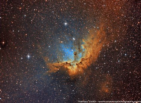 NGC7380 – Wizard Nebula in Hubble Palette Narrowband | Simon Todd Astrophotography