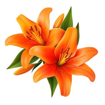 Orange Lilies Flower, Lily, Flower, Bud PNG Transparent Image and Clipart for Free Download