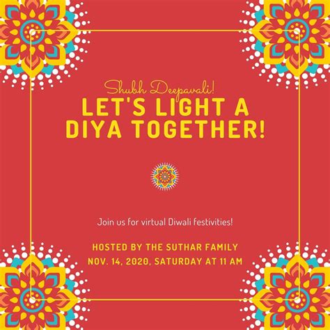 Design Custom Diwali Invitation Cards for Free | Canva