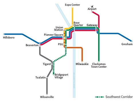 Portland Light Rail Map - California southern Map