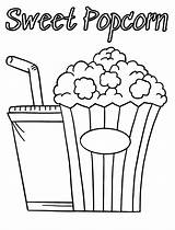Popcorn Coloring Pages  Coloring Pages For Kids And Adults sketch template