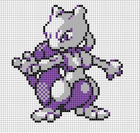 Mewtwo Pixel Art Grid by Hama-Girl on deviantART | Pixel art pokemon ...