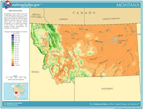 Annual Montana rainfall, severe weather and climate data