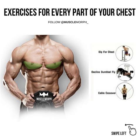 (Swipe Left) exercises for every part of your chest. 👆🏻LIKE/SAVE it if you found this useful and ...