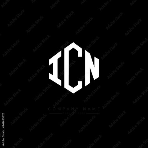 ICN letter logo design with polygon shape. ICN polygon logo monogram ...