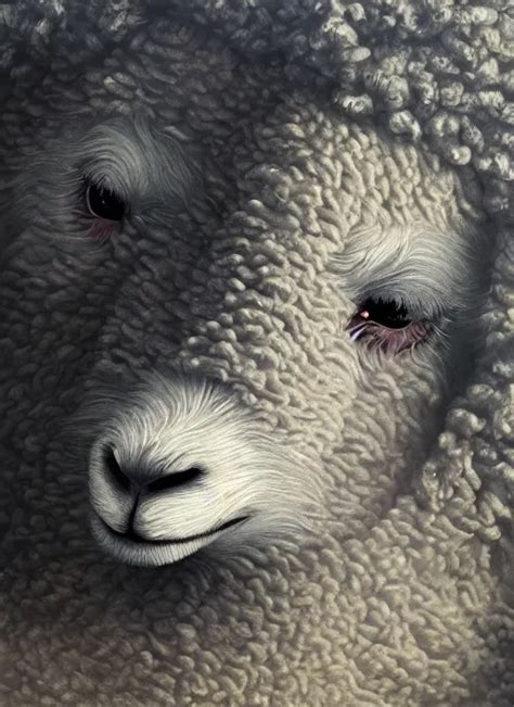 Detailed sheep crying on computer screen in the dark, | Stable Diffusion | OpenArt