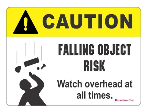 Ratnesh Caution Falling Object Risk Watch Overhead at All Times Sign ...