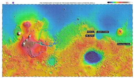 Nasa Mars Topographic Map - Franny Antonietta