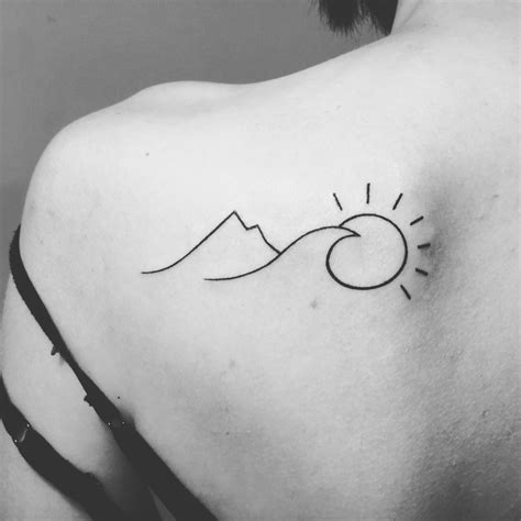 Wave Sun Tattoo | Tiny tattoos for girls, Tiny tattoos