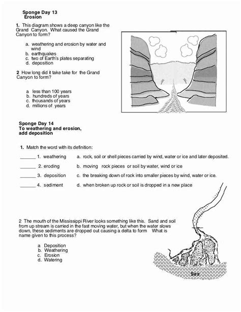 50 Erosion And Deposition Worksheet