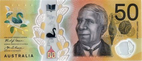 Banknote Australia 50 Dollars Edith Cowan - David Unaipon - 2018 ...