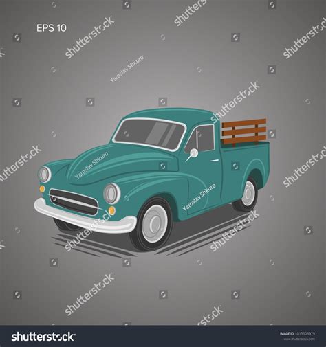 Old Farmer Pickup Truck Vector Illustration Stock Vector (Royalty Free ...