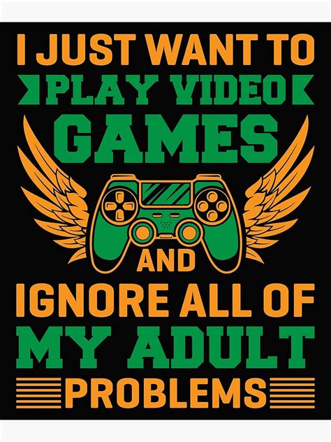 "Funny Gaming Quotes : Video Gamer Sayings " Poster for Sale by remonss | Redbubble