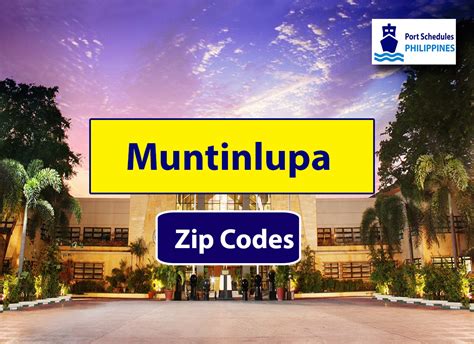 Muntinlupa Zip Codes – A complete List of Muntinlupa Zip Codes.