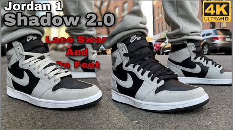 Jordan 1 Shadow 2.0 Lace Swap On Feet - YouTube