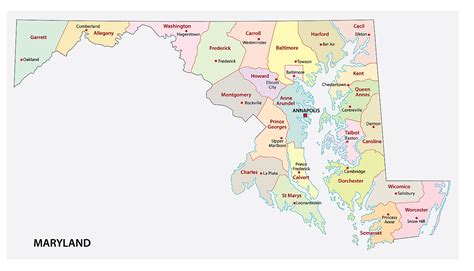 Maryland County Map With Cities - Atlanta Georgia Map